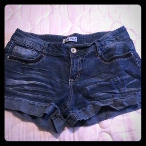 Denim shorts, never worn.